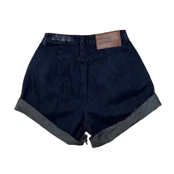 NWT Free People One Teaspoon STREET WALKER Denim Shorts $118 Size 24 Fox Black - Picture 3 of 4